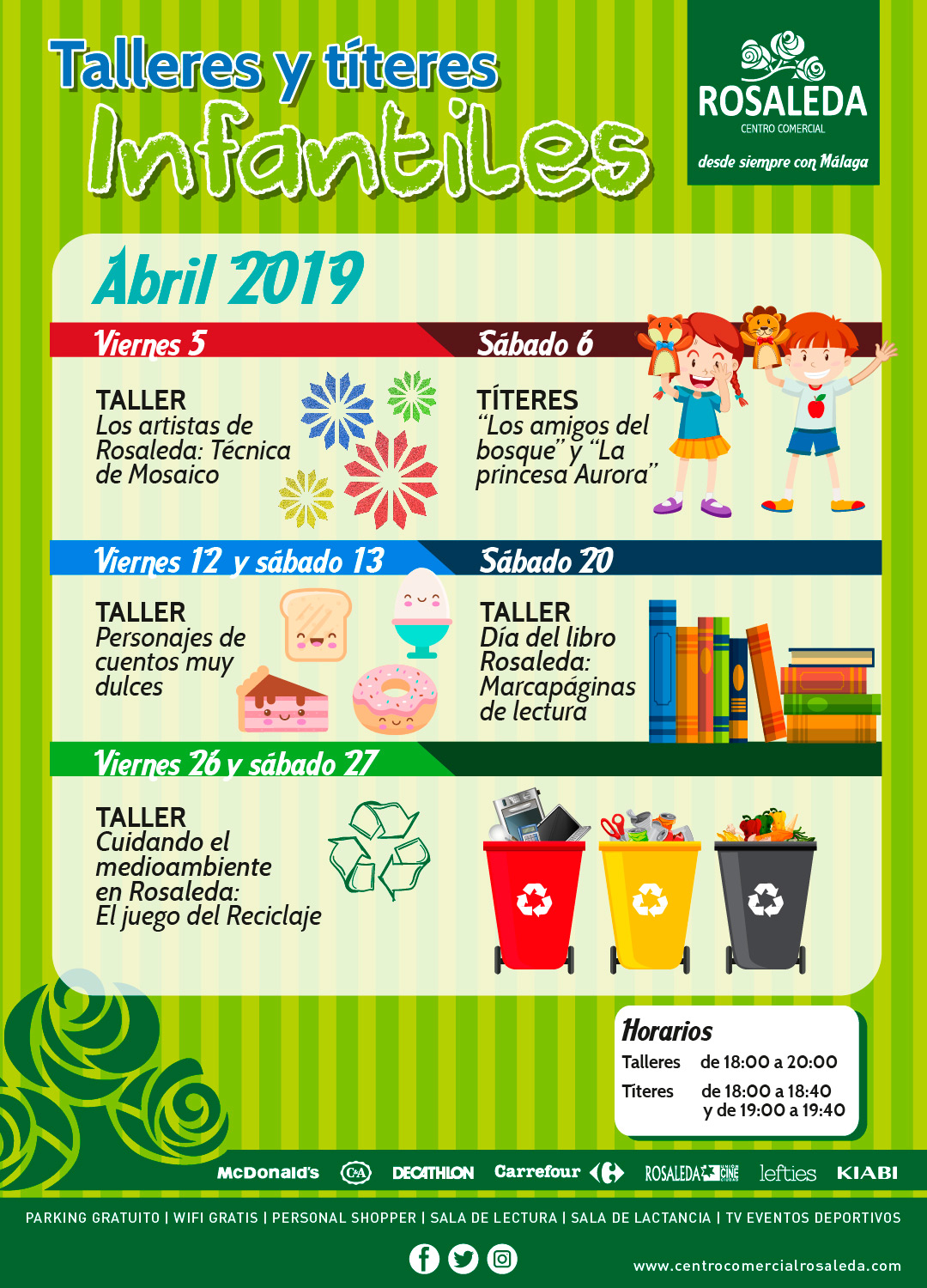 Talleres y títeres infantiles (abril 2019)