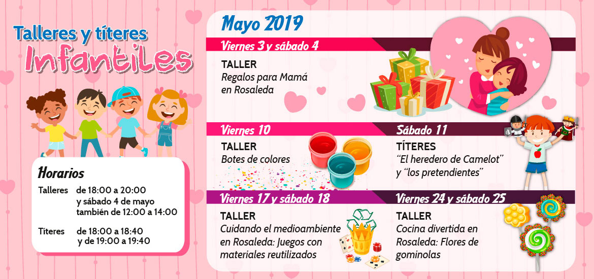 Talleres y títeres infantiles (mayo 2019)