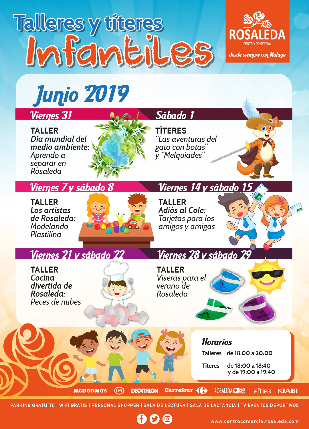 Talleres y títeres infantiles (mayo 2019)