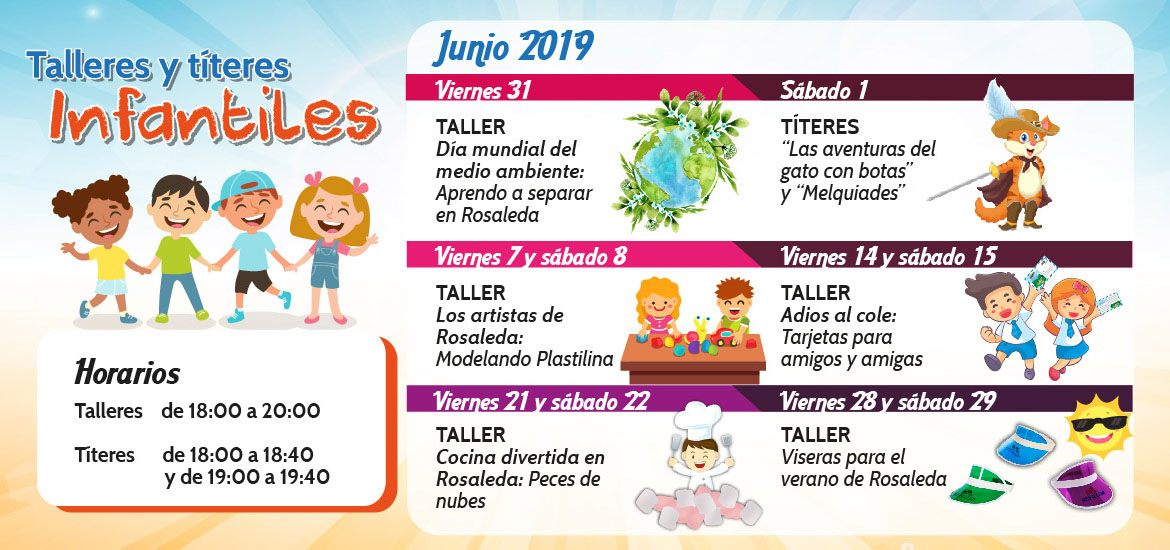 Talleres y títeres infantiles (junio)