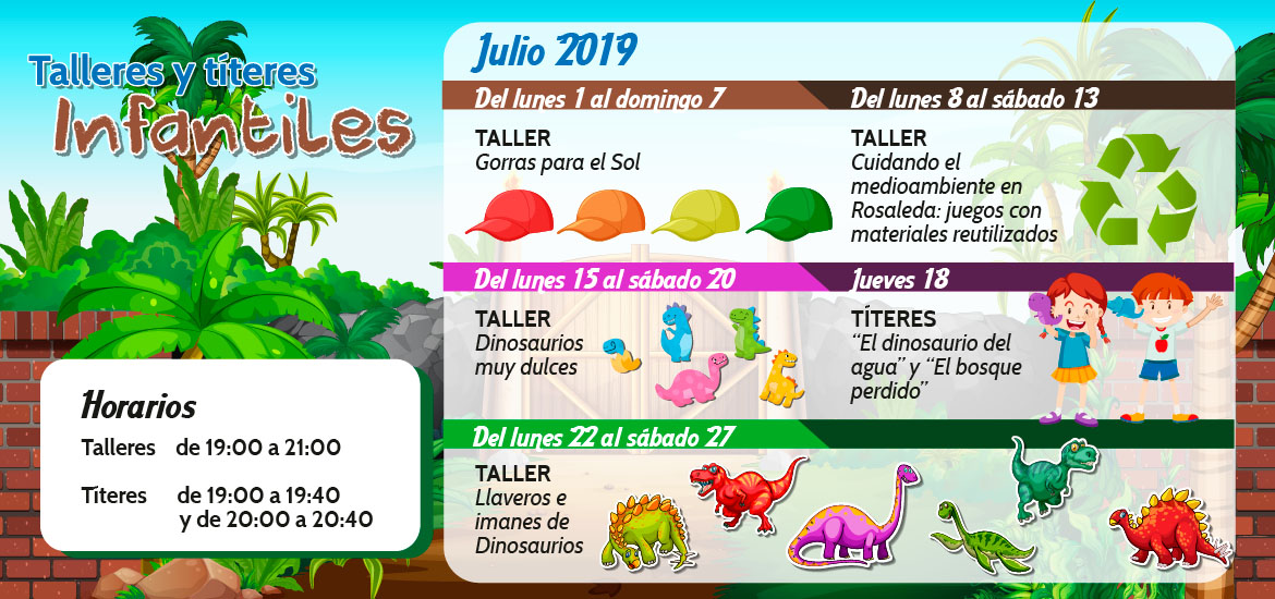 Talleres y títeres infantiles (julio)