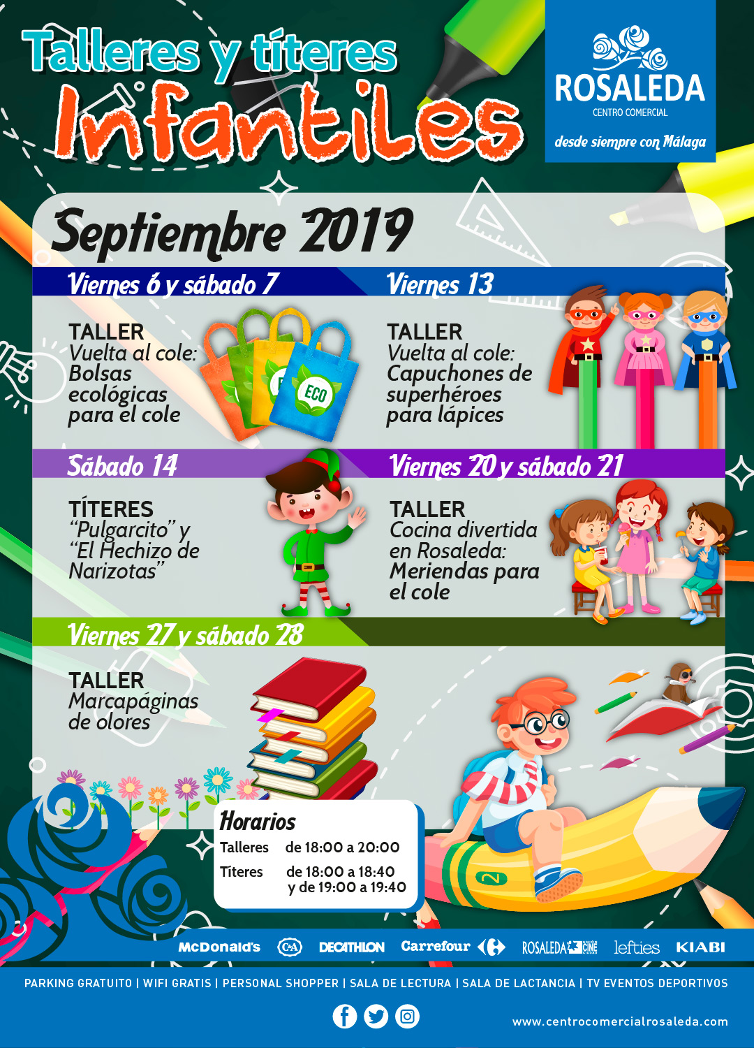 Talleres y títeres infantiles (septiembre 2019)