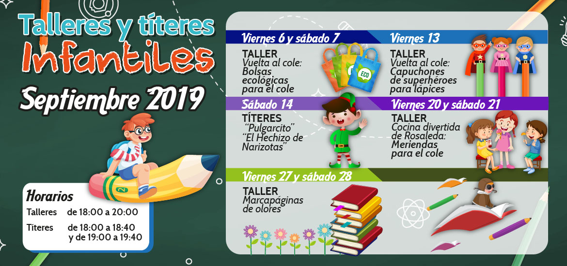 Talleres y títeres infantiles (septiembre)