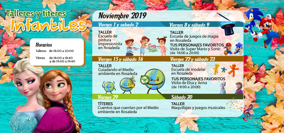 Talleres y títeres infantiles (noviembre)