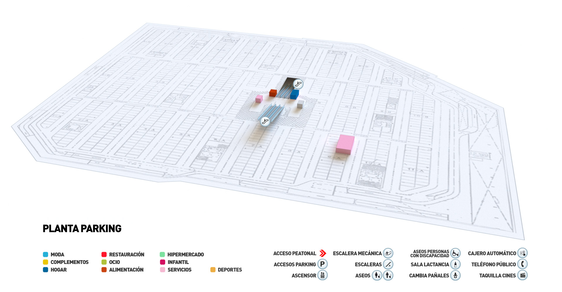 PLANTA PARKING CENTRO COMERCIAL ROSALEDA