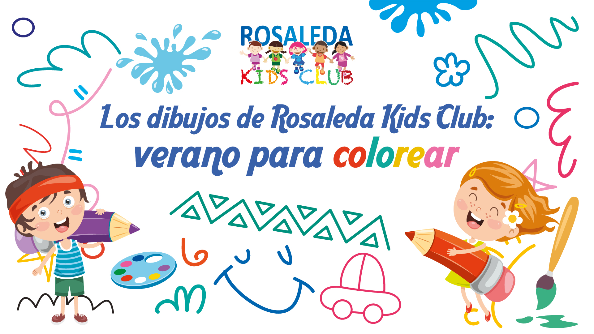 Los dibujos de Rosaleda Kids Club: verano para colorear