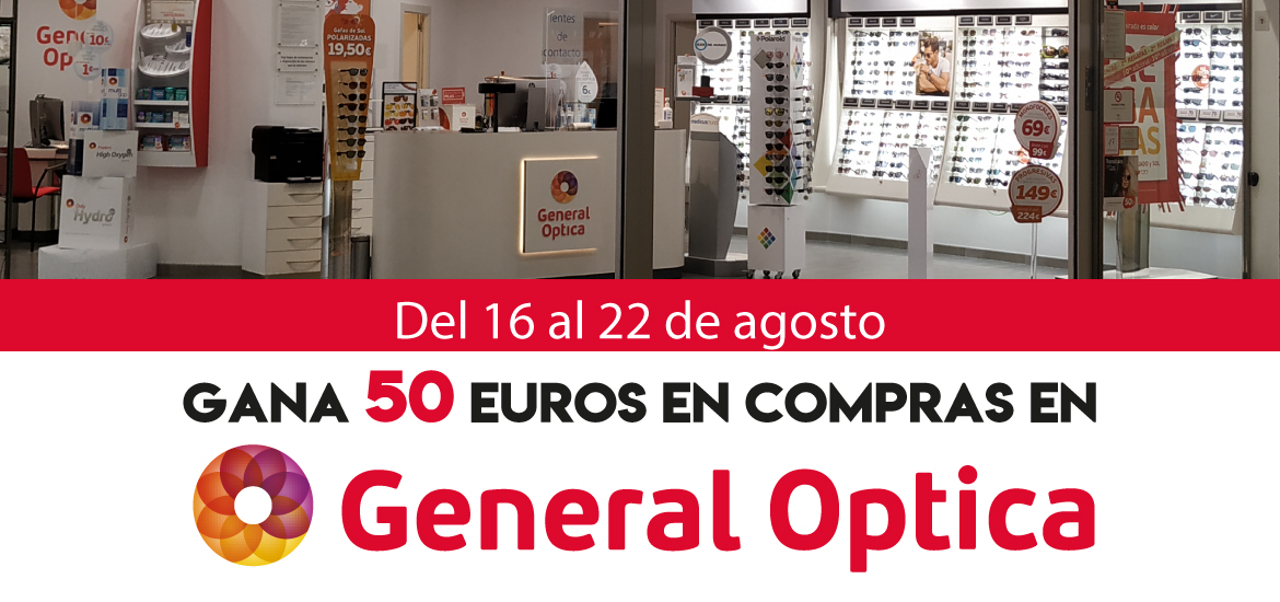 Gana 50 euros en compras en General Óptica