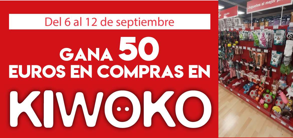 Gana 50 euros en compras en Kiwoko