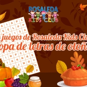 Los juegos de Rosaleda Kids Club: sopa de letras de otoño