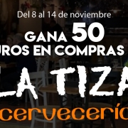 Gana 50 euros para gastar en La Tiza Cervecería