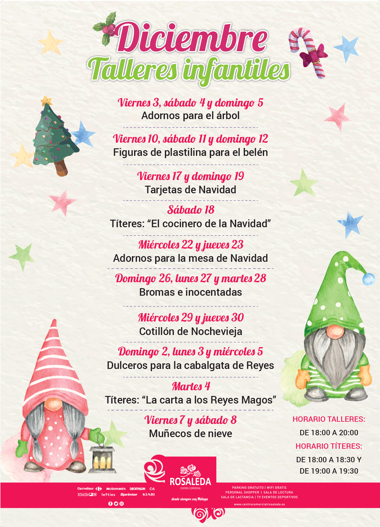 Talleres infantiles de diciembre