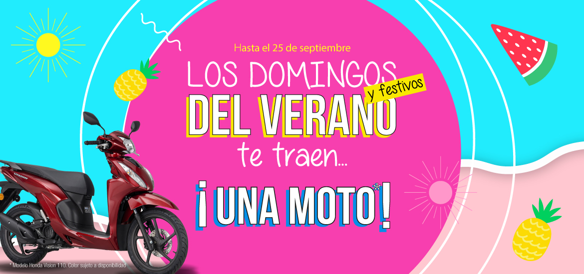 ¡Los domingos y festivo del verano te traen una moto!