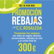 Estas rebajas premiamos tus compras en CC Rosaleda