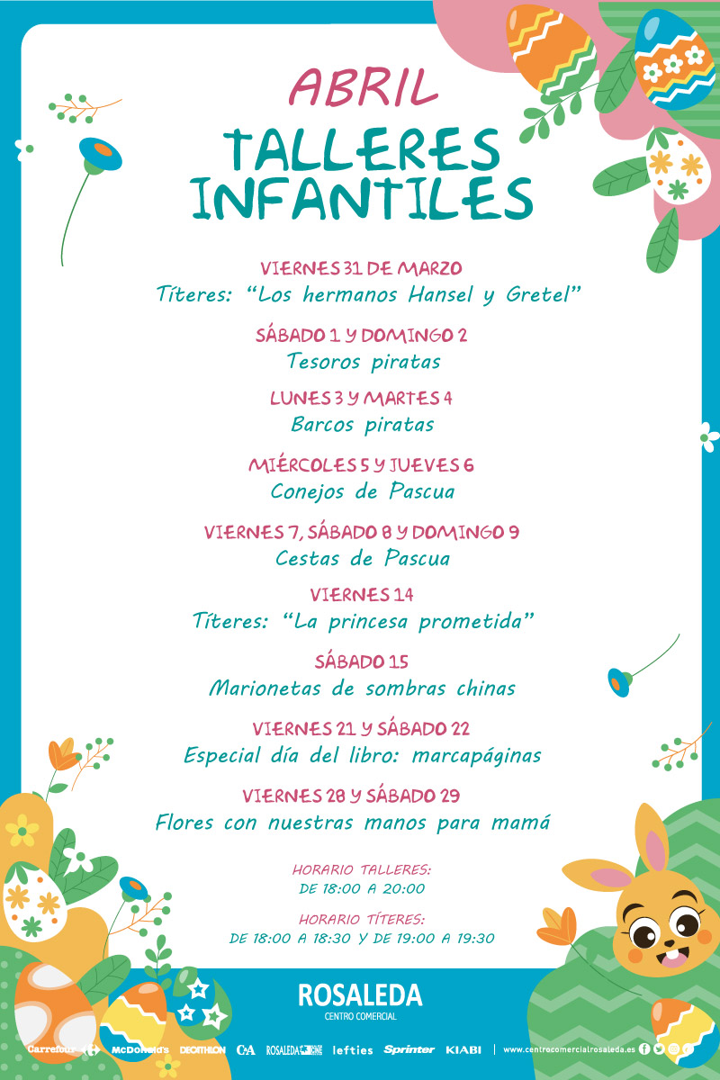 Talleres infantiles de abril