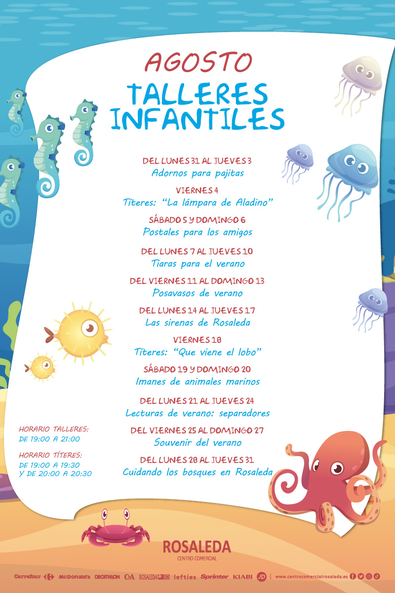 Talleres infantiles de agosto