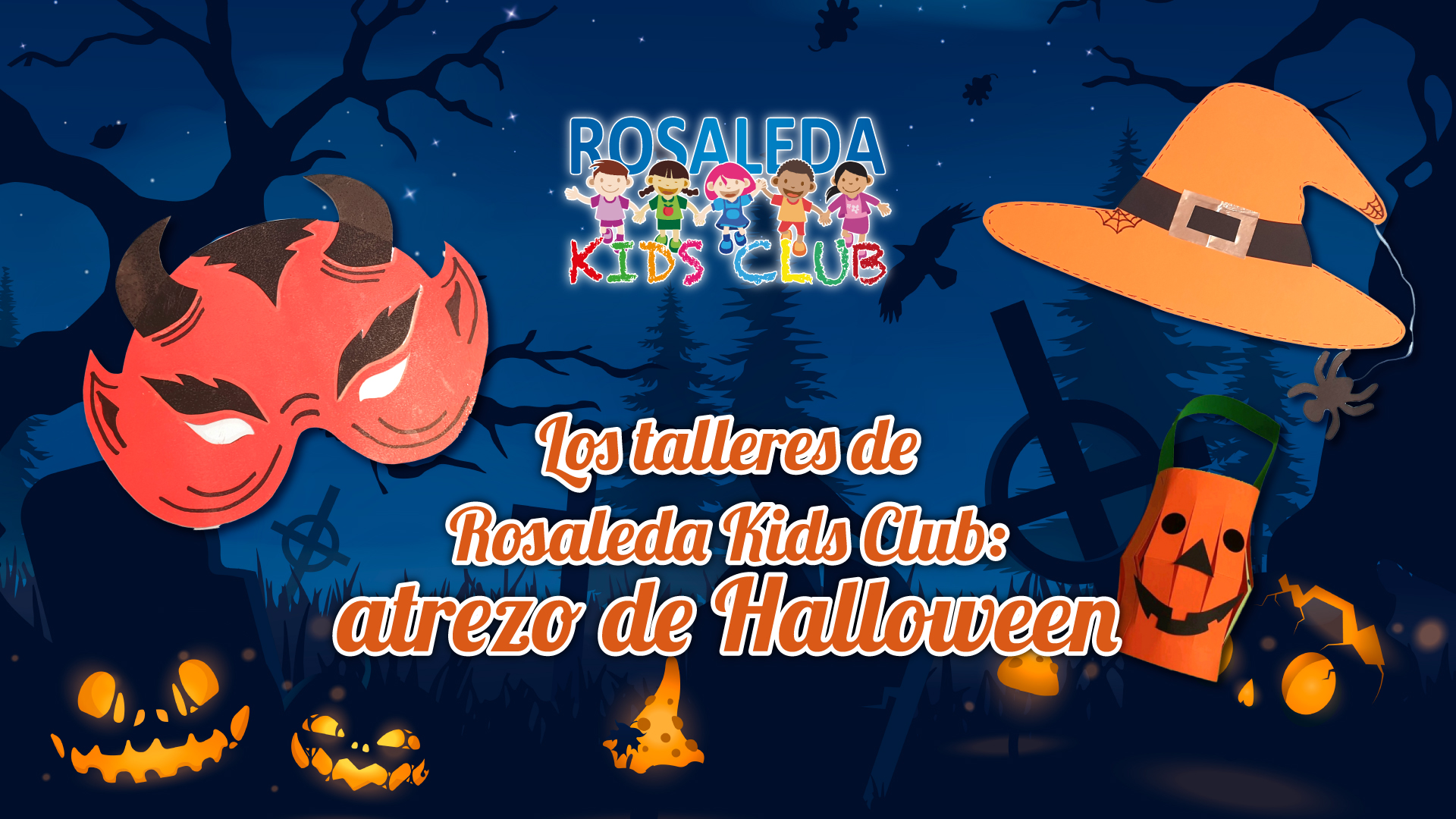 Los talleres de Rosaleda Kids Club: atrezo de Halloween