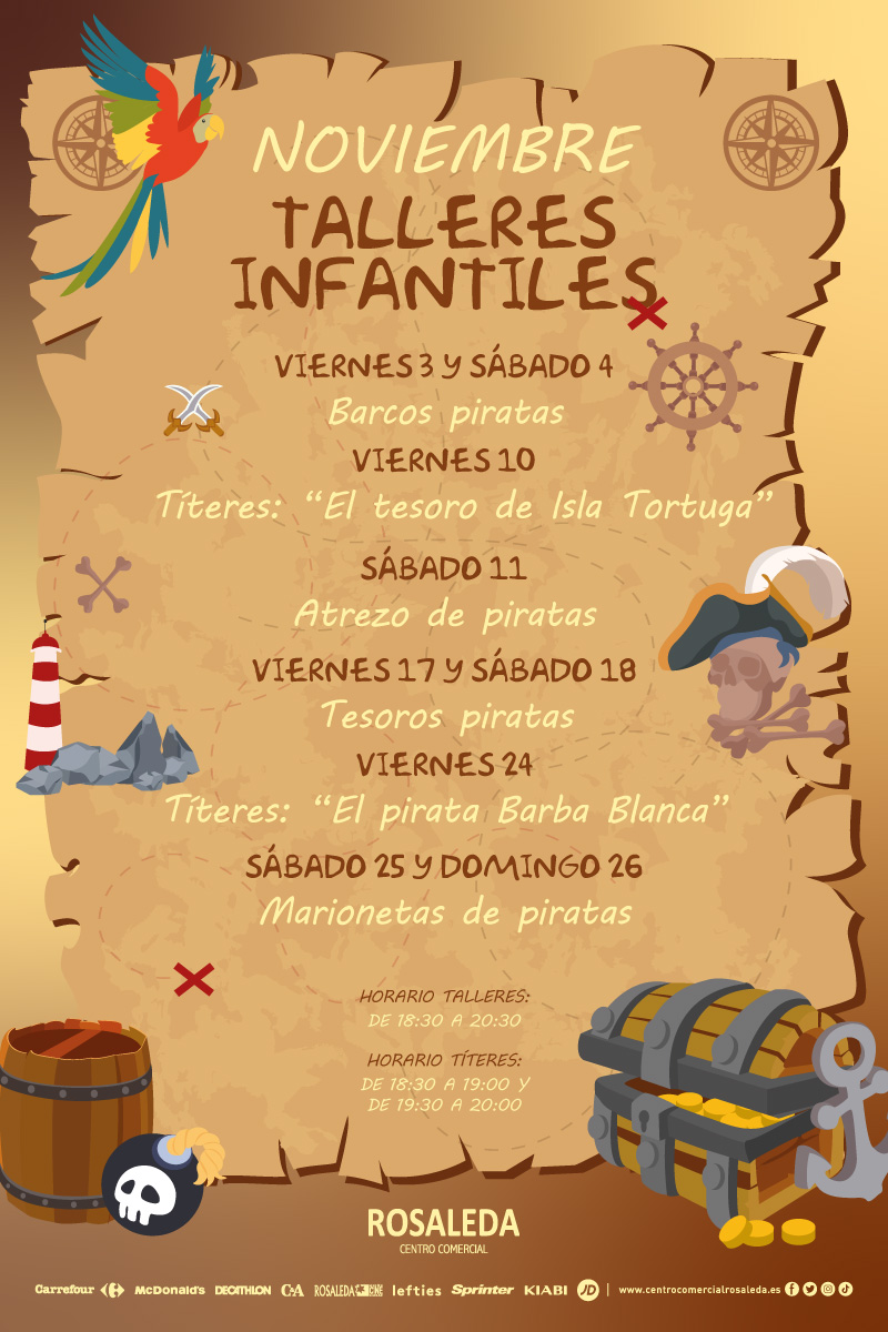 Talleres infantiles de noviembre de CC Rosaleda