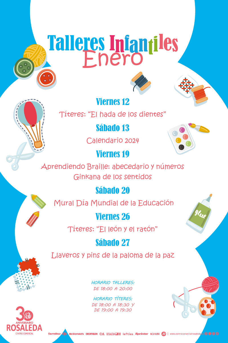 Talleres infantiles de enero