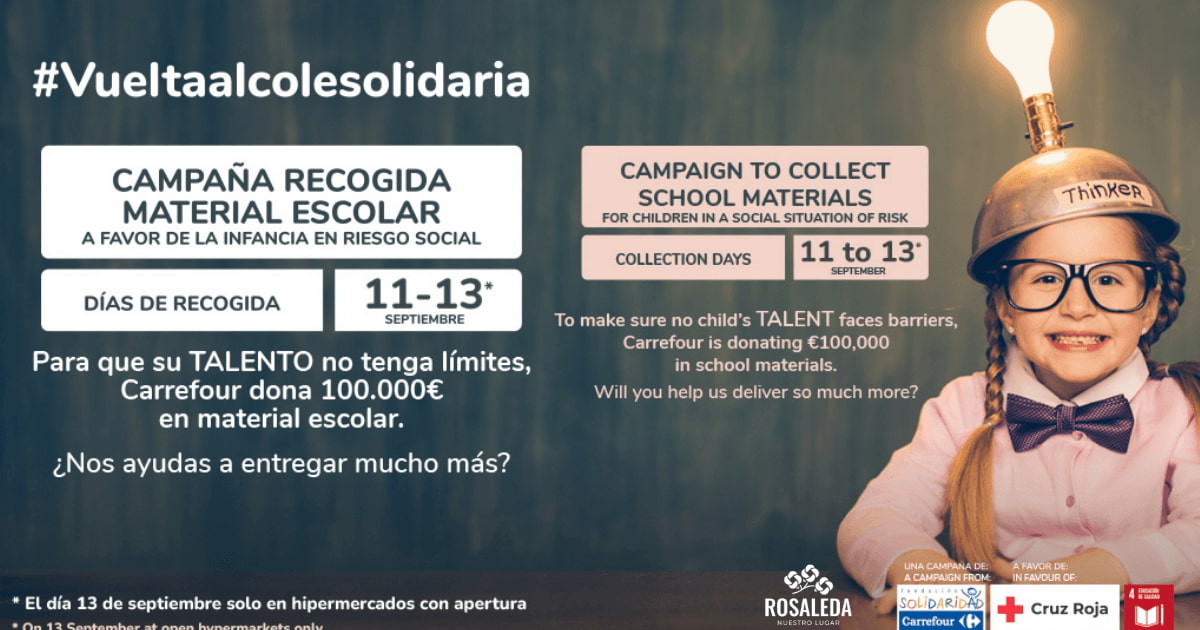 Campaña de recogida de material escolar, cada aportación cuenta.