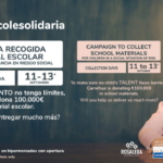 Campaña de recogida de material escolar, cada aportación cuenta.
